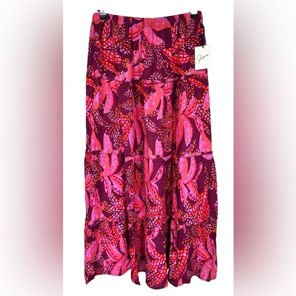 JAPNA Pink and Red Floral Women's Skirt - Picture 1 of 6